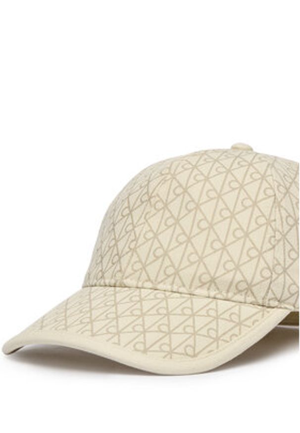 Calvin Klein Czapka z daszkiem LV04F5036G Écru. Kolor: kremowy. Materiał: bawełna