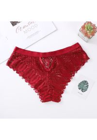 Intica - Figi damskie z ozdobną gumką na co dzień i specjalne okazje Edvige. Kolor: czerwony. Materiał: materiał