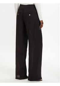 Marella Spodnie materiałowe Solista 2613131114 Czarny Relaxed Fit. Kolor: czarny. Materiał: len #6