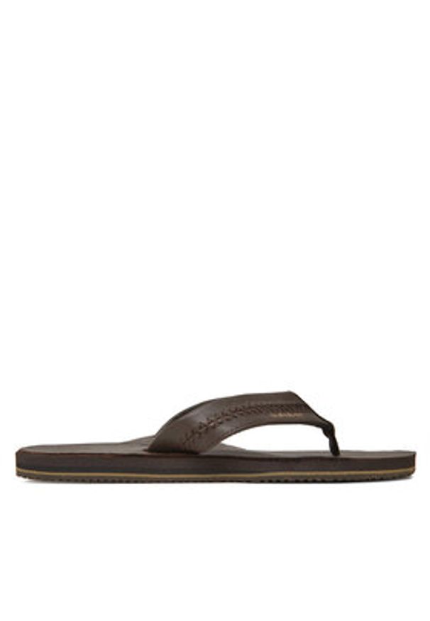 Quiksilver Japonki AQYL101302 Brązowy. Kolor: brązowy. Materiał: skóra