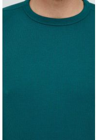 GAP longsleeve męski kolor zielony gładki. Kolor: zielony. Materiał: dzianina. Długość rękawa: długi rękaw. Wzór: gładki #5