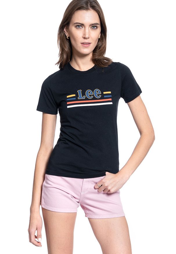 Lee - DAMSKI T-SHIRT LEE ESSENTIAL SLIM TEE BLACK L41HEP01 112108959