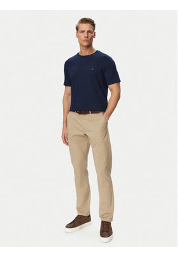 TOMMY HILFIGER - Tommy Hilfiger T-Shirt Ess Seasonal MW0MW39995 Granatowy Regular Fit. Kolor: niebieski. Materiał: bawełna