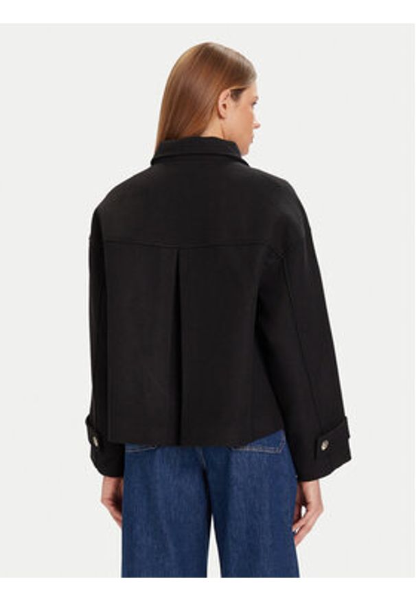 Morgan Płaszcz wełniany 252-GSTAM Czarny Regular Fit. Kolor: czarny. Materiał: wełna, syntetyk