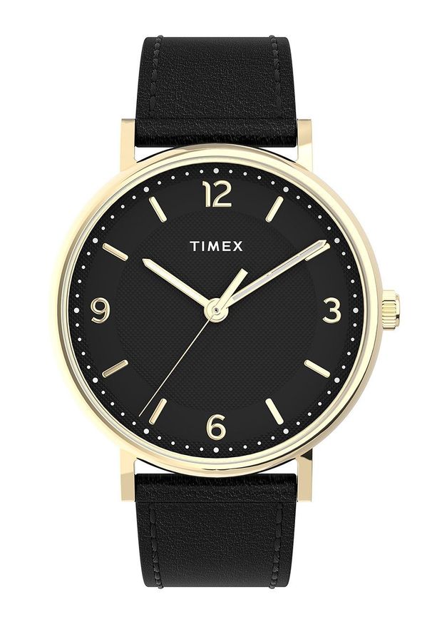 Timex - Zegarek TW2U67600. Kolor: czarny. Materiał: materiał, skóra
