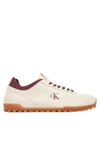 Calvin Klein Jeans Sneakersy Low Profile Runner Su YM0YM01288 Biały. Kolor: biały. Materiał: skóra