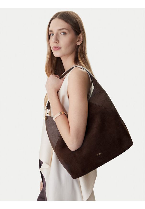 Furla Torebka Lara M WB01900 BX1895 BG 4286S Brązowy. Kolor: brązowy. Materiał: skórzane