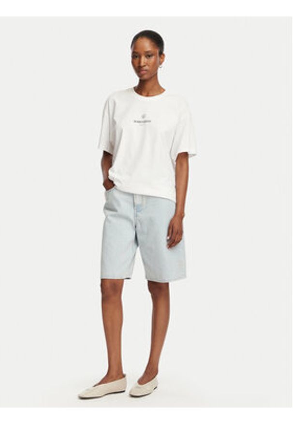 only - ONLY T-Shirt Vivvi 15346761 Biały Regular Fit. Kolor: biały. Materiał: bawełna