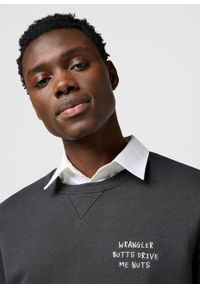 Wrangler - MESKA BLUZA WRANGLER EMBROIDERY CREW FADED BLACK 112371518 #3