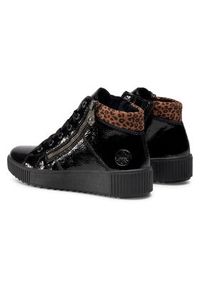 Rieker Sneakersy M6434-01 Czarny. Kolor: czarny. Materiał: skóra