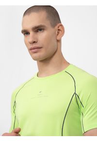 4f - Koszulka do biegania szybkoschnąca męska. Kolor: zielony. Materiał: dzianina, włókno, materiał. Sport: fitness #2
