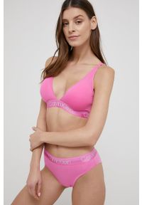 Calvin Klein Underwear Figi kolor różowy z bawełny. Kolor: różowy. Materiał: bawełna. Wzór: gładki #4