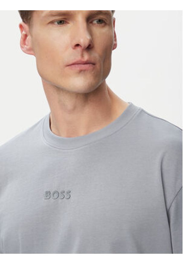 BOSS T-Shirt 50519368 Szary Regular Fit. Kolor: szary. Materiał: bawełna