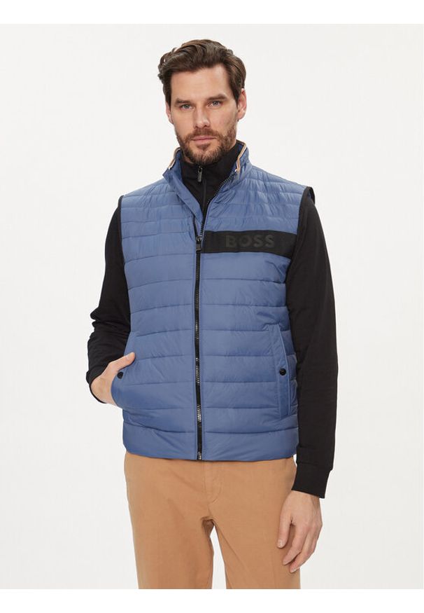 BOSS Bezrękawnik Darolan 50464300 Niebieski Regular Fit. Kolor: niebieski. Materiał: syntetyk. Długość rękawa: bez rękawów