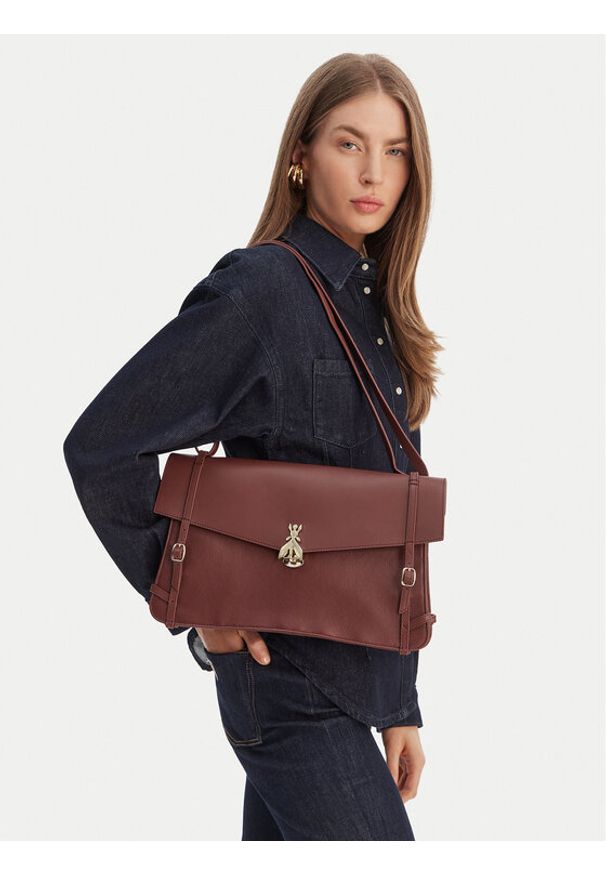 Patrizia Pepe Torebka 8B0331/L162 Brązowy. Kolor: brązowy. Materiał: skórzane
