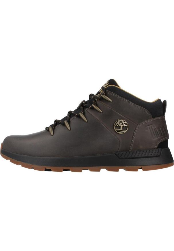 Tenisówki Timberland Model Sprint Trekker Mid Lace Sneaker Kolor Brązowy. Kolor: brązowy. Materiał: tkanina, skóra. Sport: bieganie