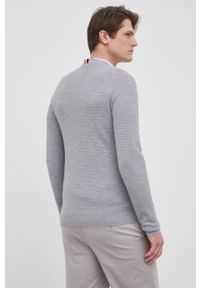 TOMMY HILFIGER - Tommy Hilfiger sweter wełniany męski kolor szary lekki. Okazja: na co dzień. Kolor: szary. Materiał: wełna. Długość rękawa: długi rękaw. Długość: długie. Styl: casual #3