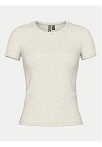 Pieces T-Shirt May 17154483 Szary Slim Fit. Kolor: szary. Materiał: bawełna #3