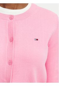 Tommy Jeans Kardigan DW0DW20976 Różowy Regular Fit. Kolor: różowy. Materiał: bawełna #4