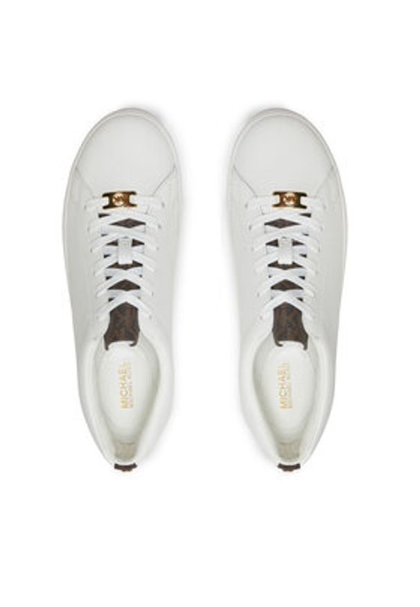MICHAEL Michael Kors Sneakersy Keaton Lace Up 43R4KTFS2L Biały. Kolor: biały. Materiał: skóra