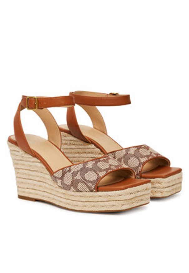Coach Espadryle CAS80 Brązowy. Kolor: brązowy. Materiał: materiał