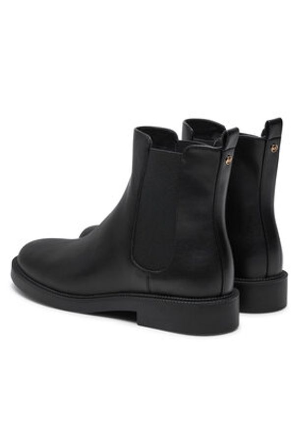 MICHAEL Michael Kors Sztyblety Hazel Chelsea Bootie 40F4HZMEEL Czarny. Kolor: czarny. Materiał: skóra