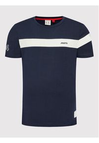 Musto T-Shirt 82158 Granatowy Regular Fit. Kolor: niebieski. Materiał: bawełna #4