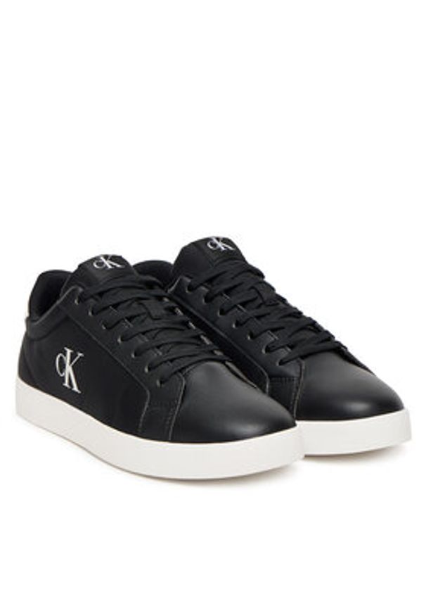 Calvin Klein Sneakersy 3 Cupsole Pu YM0YM01213 Czarny. Kolor: czarny. Materiał: skóra