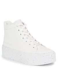 Calvin Klein Jeans Sneakersy Bold Vulc Flatf Mid Laceup Wn YW0YW01230 Biały. Kolor: biały
