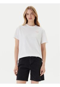 Mustang T-Shirt Floris 1016158 Biały Relaxed Fit. Kolor: biały. Materiał: bawełna