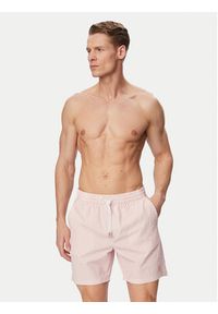 Guess Szorty kąpielowe F6GT11 WN342 Różowy jasny Regular Fit. Kolor: różowy. Materiał: syntetyk #4