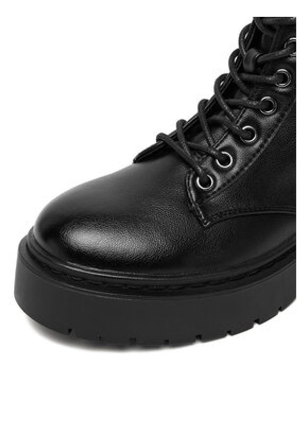 DeeZee Trzewiki CEO-HY2507-2A Czarny. Kolor: czarny. Materiał: materiał, skóra