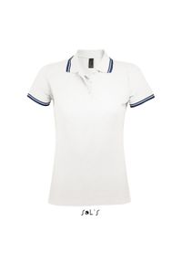 SOL'S - Damska koszulka polo Sol's Pasadena. Typ kołnierza: polo. Kolor: niebieski, wielokolorowy, biały. Materiał: bawełna #1