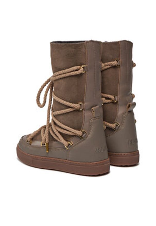 Inuikii Śniegowce Classic High Laced 75107-096 Brązowy. Kolor: brązowy. Materiał: skóra, zamsz