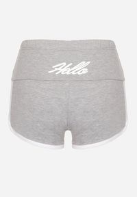Born2be - Szare Bawełniane Szorty Dresowe z Lamówką Lirevive. Okazja: na co dzień, na spacer. Kolor: szary. Materiał: dresówka, bawełna. Styl: sportowy, klasyczny, elegancki, casual #4