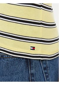 TOMMY HILFIGER - Tommy Hilfiger Top WW0WW50025 Żółty Regular Fit. Kolor: żółty. Materiał: bawełna #5