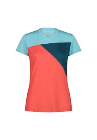 Koszulka damska CMP. Kolor: niebieski, wielokolorowy, pomarańczowy. Materiał: materiał, tkanina. Sport: turystyka piesza #1