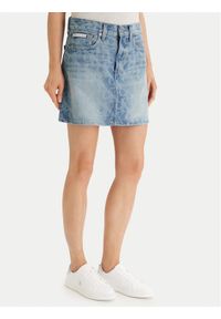 Calvin Klein Jeans Spódnica jeansowa 90S Mini LV147F679G Niebieski Regular Fit. Kolor: niebieski. Materiał: bawełna #1