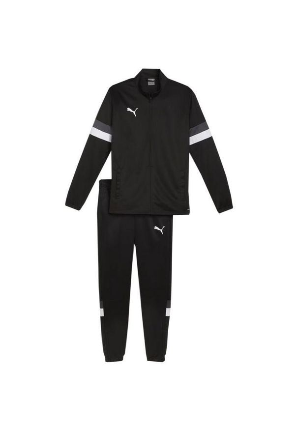 Puma - Dres Męski Team Rise. Kolor: czarny. Materiał: dresówka