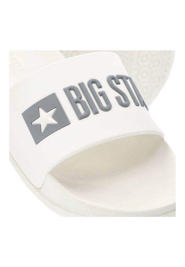 Big-Star - Białe Klapki Big Star Damskie Buty Profilowane. Okazja: do domu, na plażę, na co dzień. Kolor: biały. Wzór: nadruk. Sezon: lato. Styl: casual, elegancki, sportowy