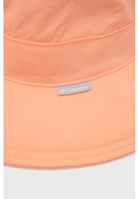 columbia - Columbia kapelusz kolor pomarańczowy. Kolor: pomarańczowy. Materiał: włókno, materiał. Wzór: ze splotem #3