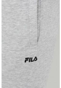 Fila spodnie dresowe kolor szary gładkie. Kolor: szary. Materiał: dresówka. Wzór: gładki #4