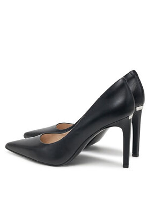 Calvin Klein Szpilki Heel Pump 90 - Lth HW0HW02336 Czarny. Kolor: czarny. Materiał: skóra. Obcas: na szpilce