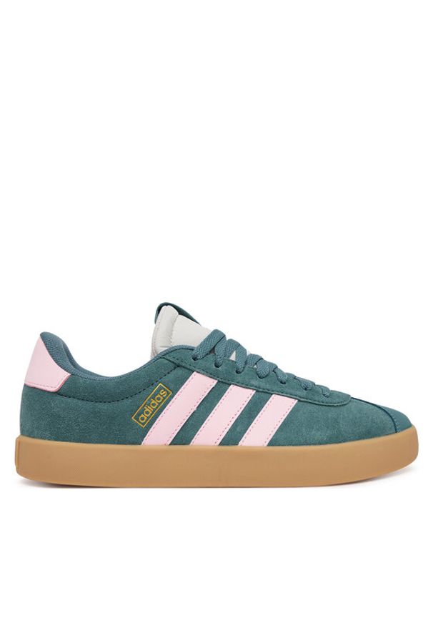 Adidas - adidas Sneakersy VL Court 3.0 Shoes JR0955 Zielony. Kolor: zielony. Materiał: skóra, zamsz
