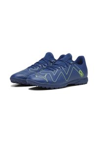 Buty piłkarskie męskie Puma Future Play Tt. Zapięcie: sznurówki. Kolor: wielokolorowy, niebieski, zielony. Materiał: guma, materiał, tkanina, syntetyk. Szerokość cholewki: normalna. Sport: piłka nożna