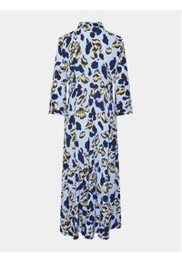 YAS Sukienka koszulowa Savanna 26022663 Niebieski Loose Fit. Kolor: niebieski. Materiał: wiskoza. Typ sukienki: koszulowe #3