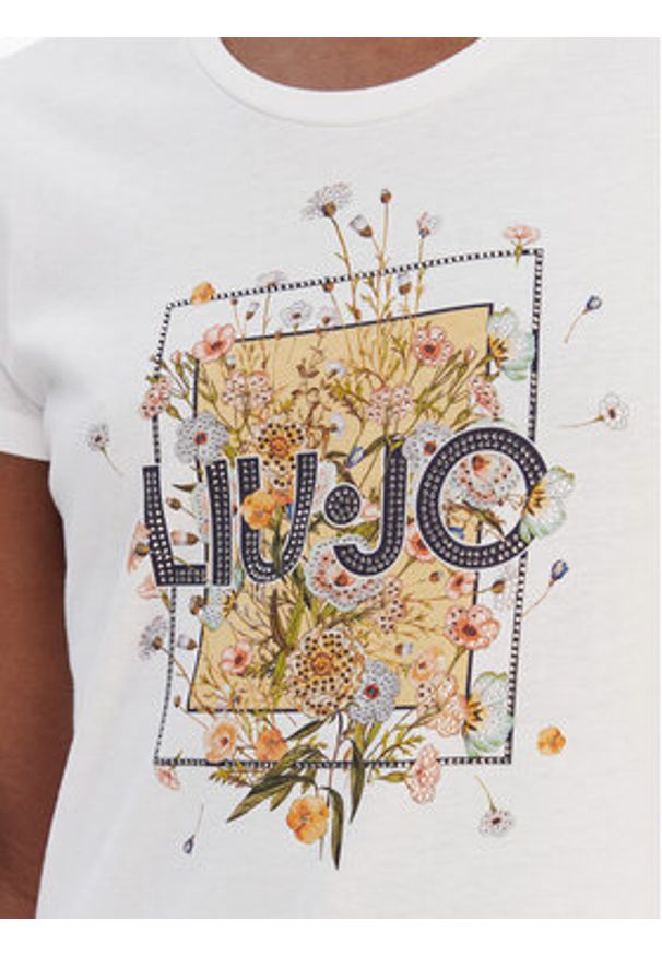 Liu Jo T-Shirt WA6493 JS923 Biały Regular Fit. Kolor: biały. Materiał: bawełna