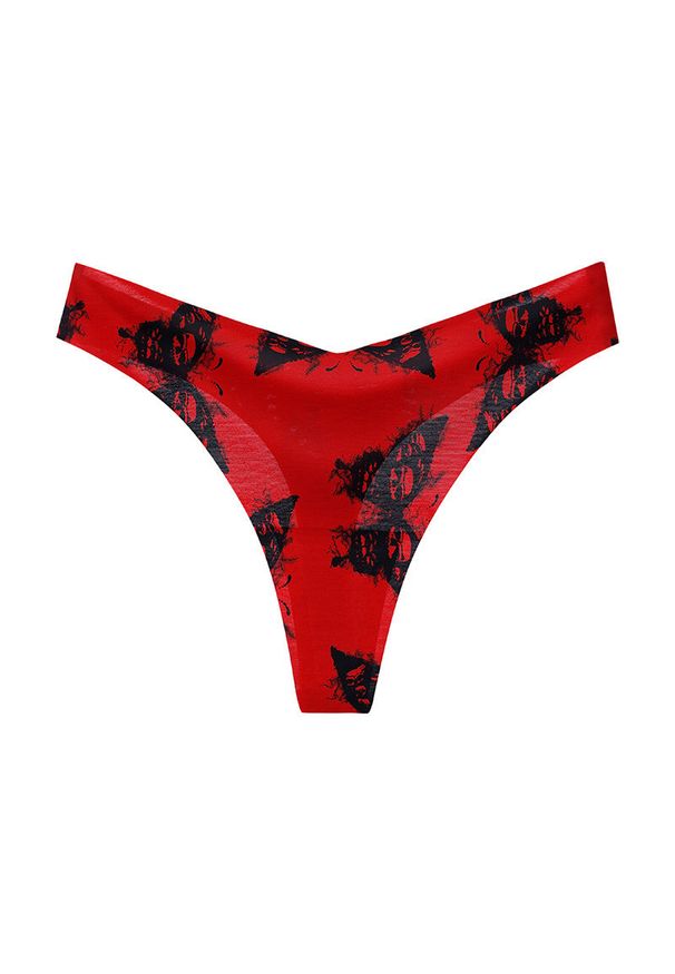 Intica - Stringi bezszwowe z obniżonym stanem do codziennego noszenia Tiffie. Stan: obniżony. Kolor: czerwony. Materiał: materiał