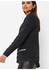 bonprix - Kardigan z perełkami. Kolor: czarny. Styl: elegancki #2