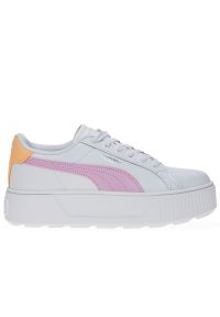 Buty Puma Karmen L 38737411 - białe. Kolor: biały. Materiał: materiał, skóra ekologiczna, syntetyk. Szerokość cholewki: normalna. Obcas: na platformie
